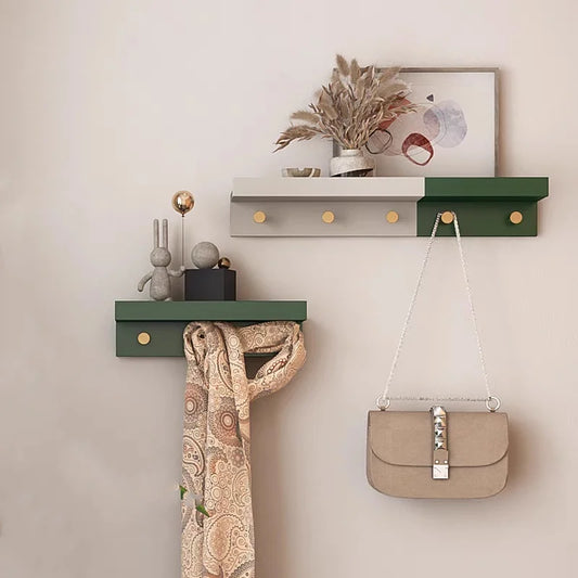 Space-Saving Wooden Coat Rack