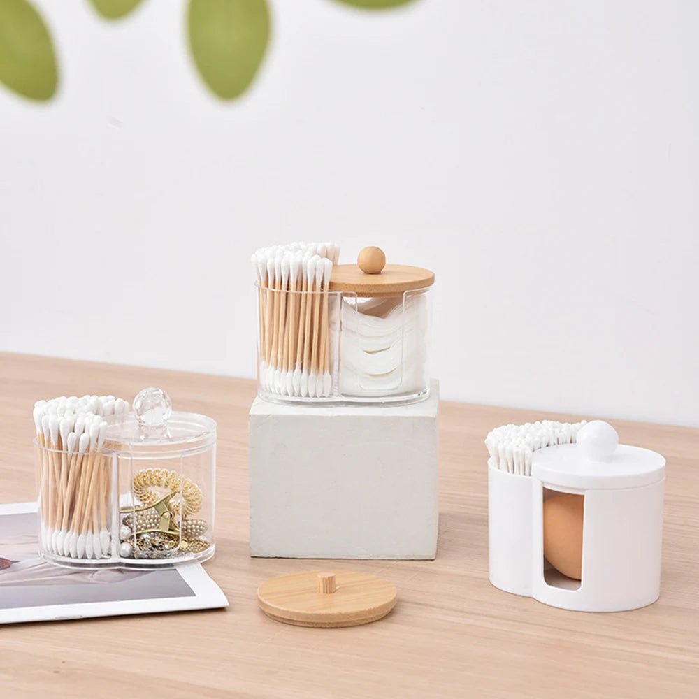 Bathroom Cotton Swab & Pad Jar