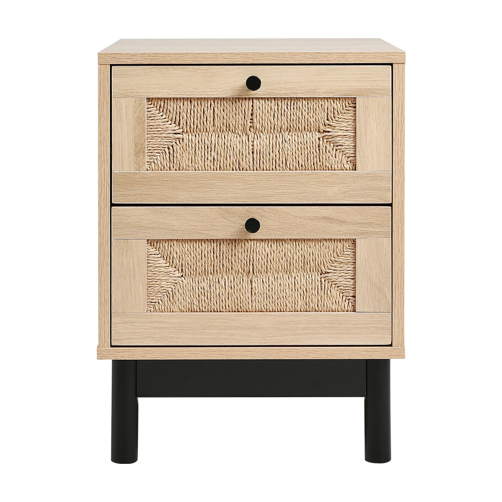 【Lifeideas】2/3-Drawer Woven Accent Cabinet Livingroom Bedroom Decoration Storage Shelf Modern Classic