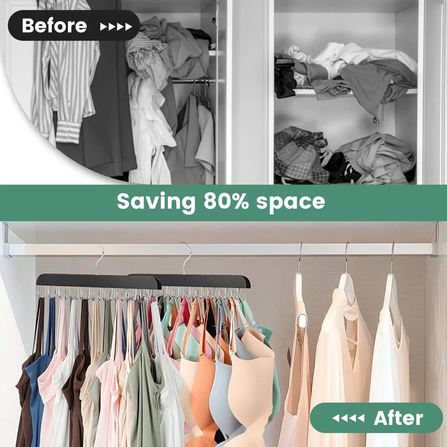 Space-Saving Wooden Hanger