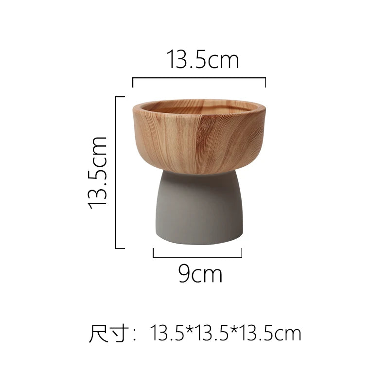 Nordic Colorful Flower Pots Retro Wood Grain Painted Phalaenopsis Succulent Household Internet Celebrity Indoor Breathable