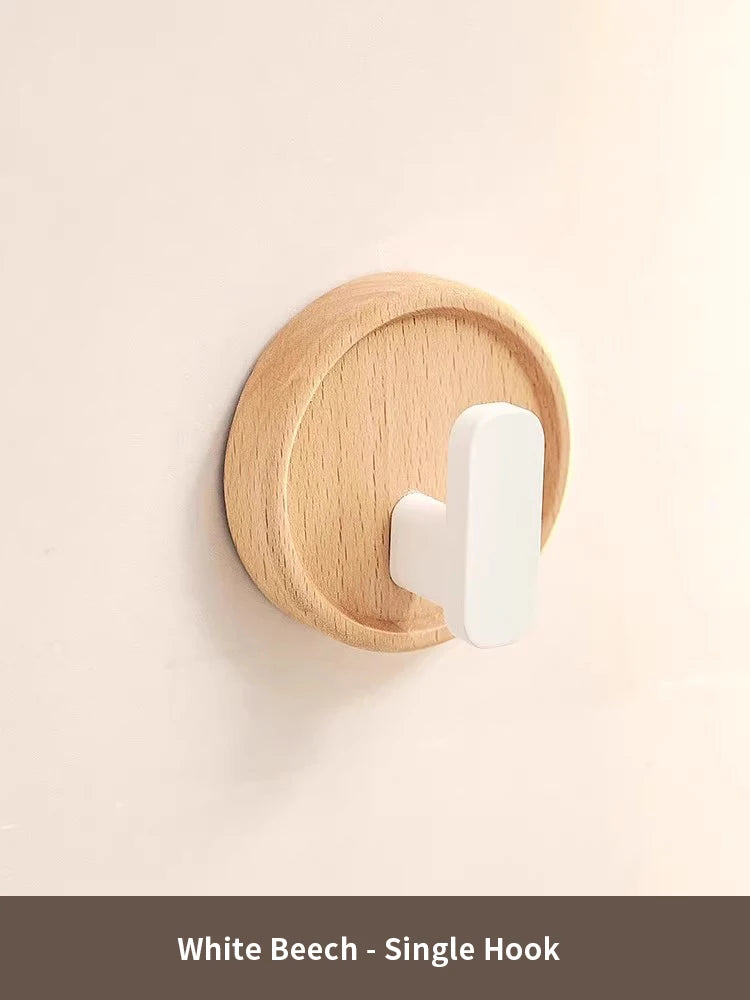 Walnut Wood Wall Coat Rack