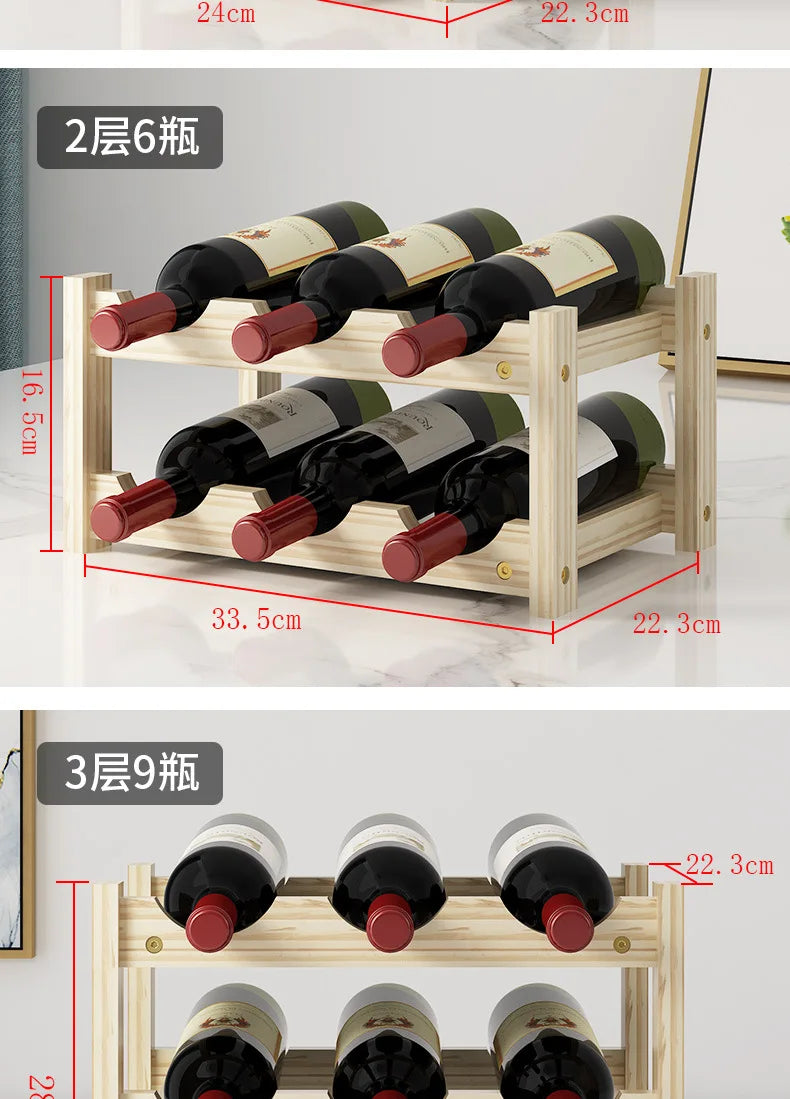 Solid Wood Wine Rack