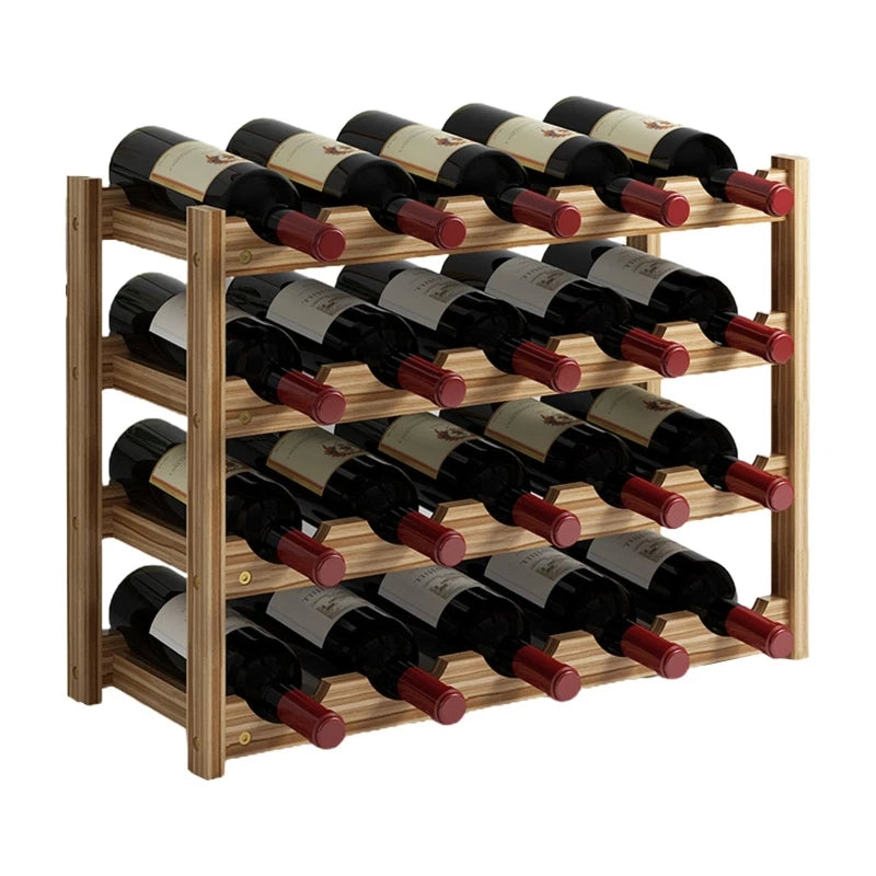 Standing Wooden Wine Rack Organizerr