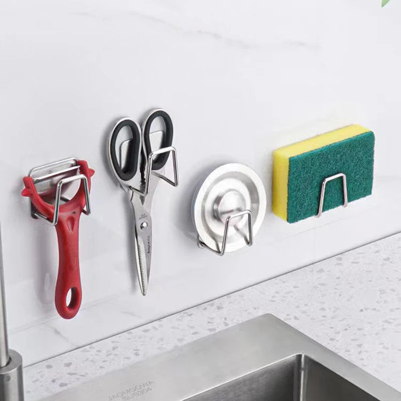 Minimalist Stainless Steel Sink Sponge Rack