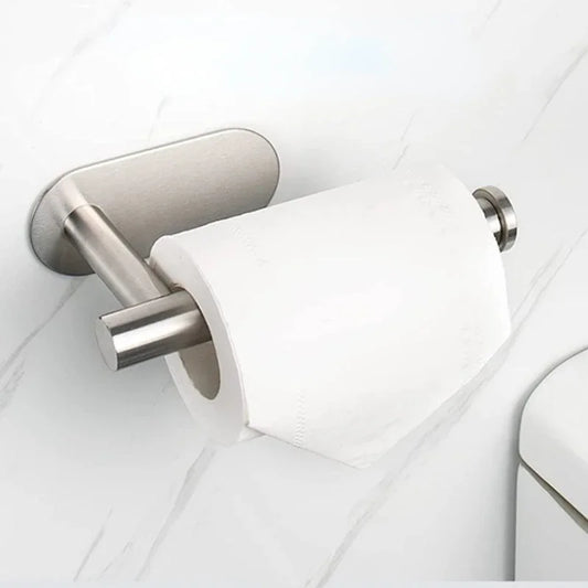 Stainless Steel Toilet Paper Holder - No-Drill