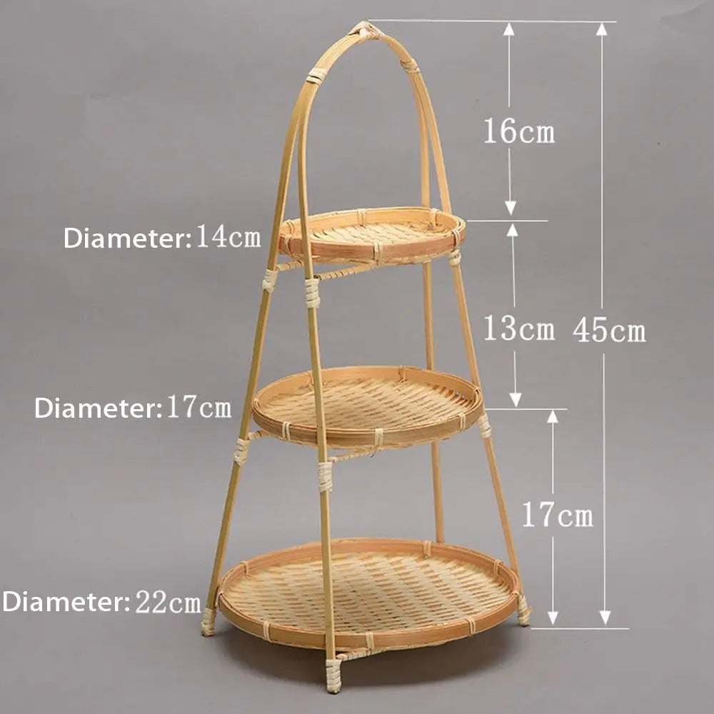 Multi-Layer Bamboo Woven Basket
