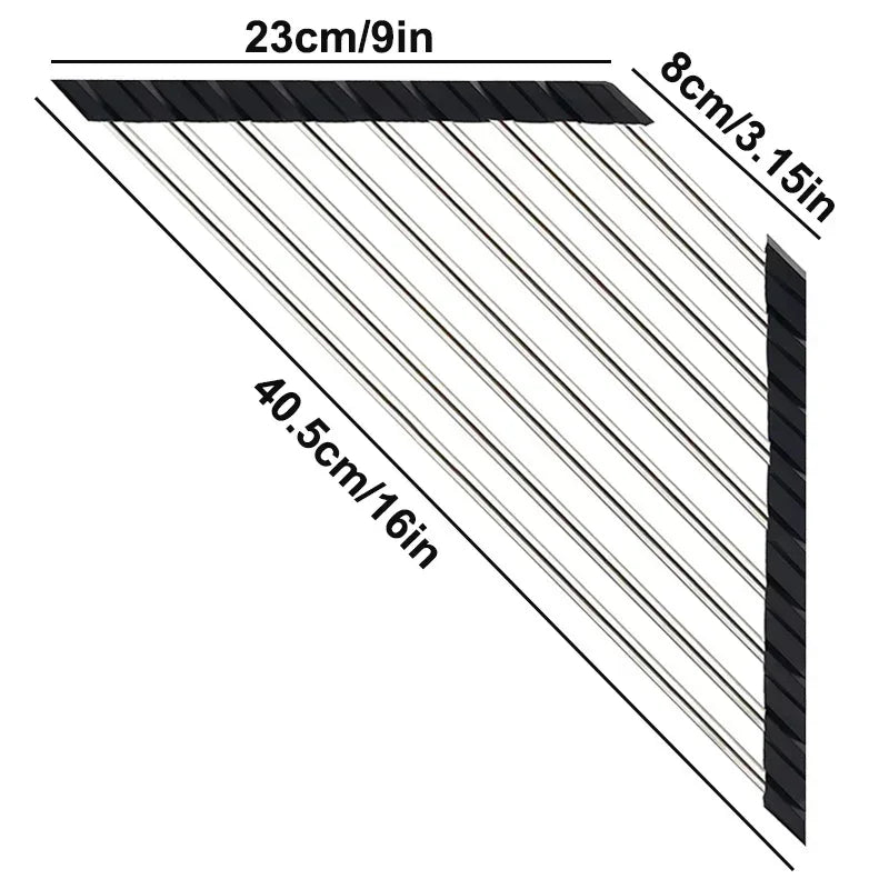 Triangle Roll-Up Sink Drying Rack