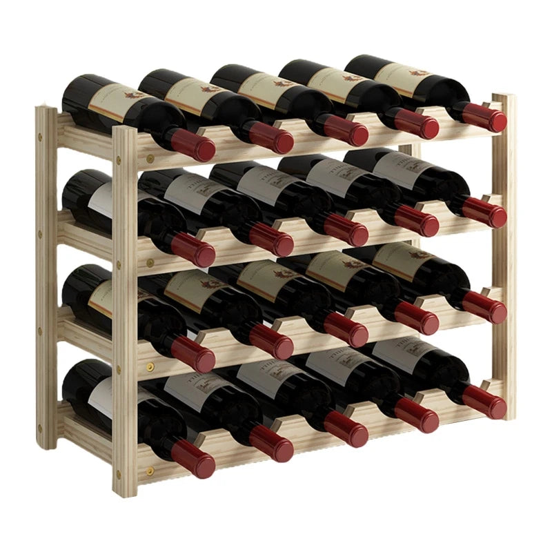 Standing Wooden Wine Rack Organizerr