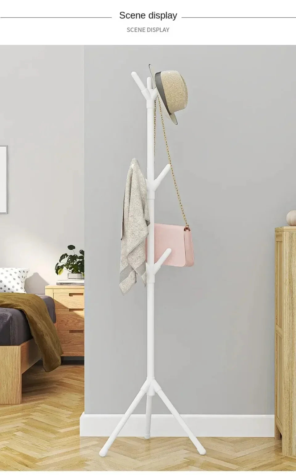 Floor-to-Ceiling Coat & Hat Rack
