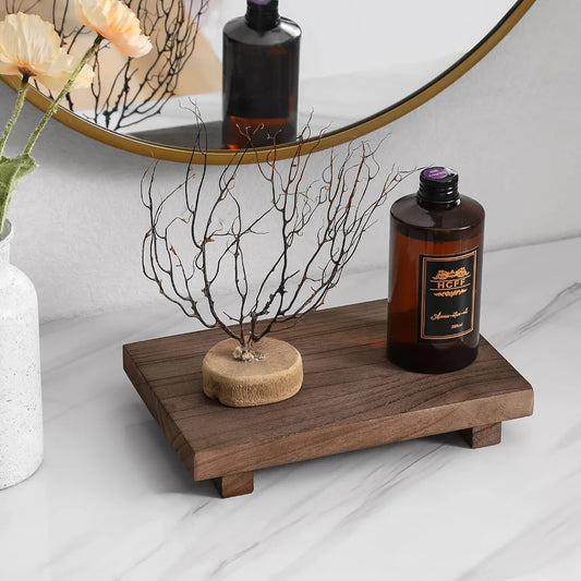Minimalist Wooden Bathroom Pedestal Tray