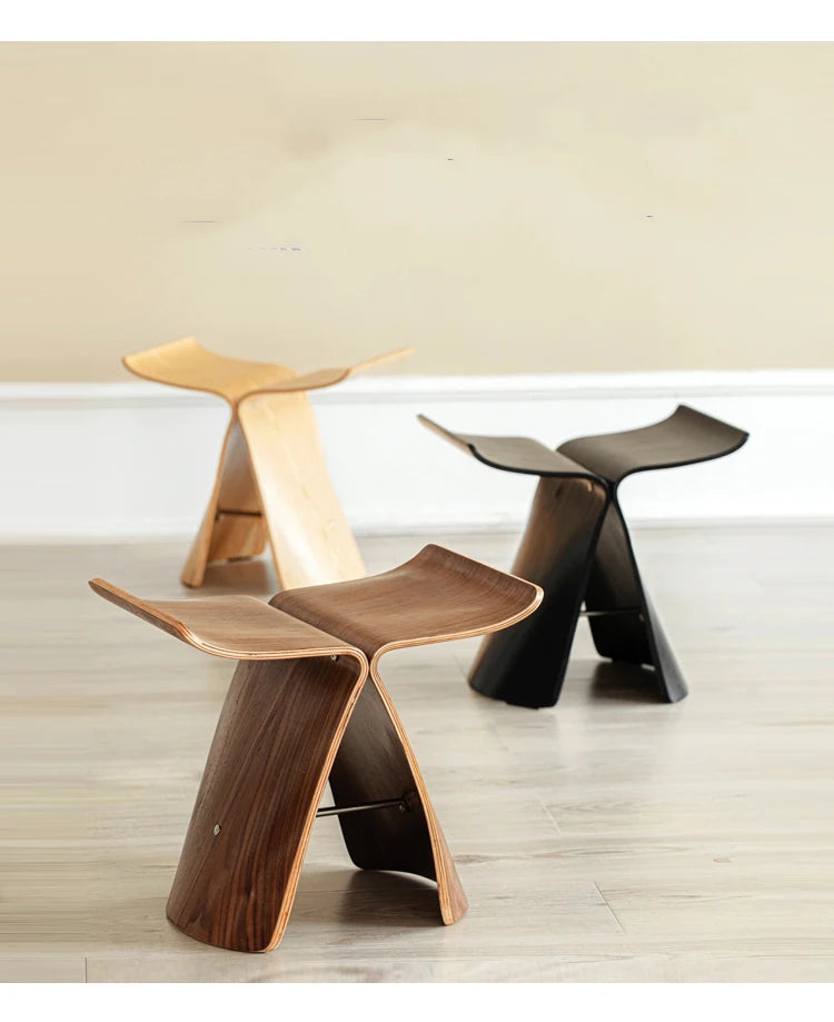 Furniture Butterfly Stool Living Room Sofa Chair Porch Shoe Changing Stool Small Bench Creative Mobile Seat Chair For Leisure