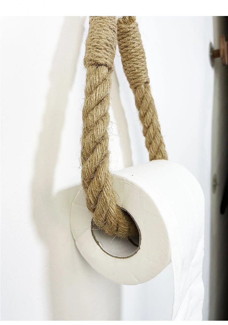Minimalist Nail-Free Rope Paper Towel Holder