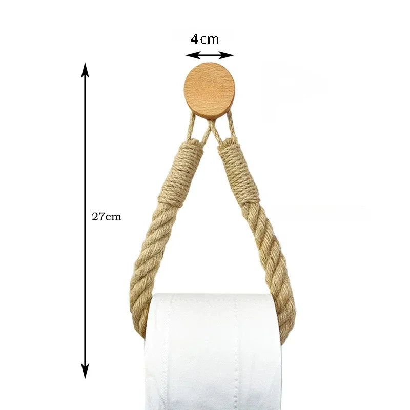 Minimalist Nail-Free Rope Paper Towel Holder