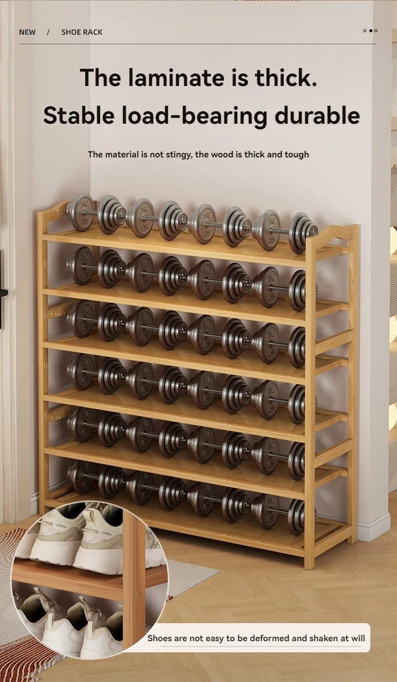 Multi-Layer Solid Wood Shoe Rack