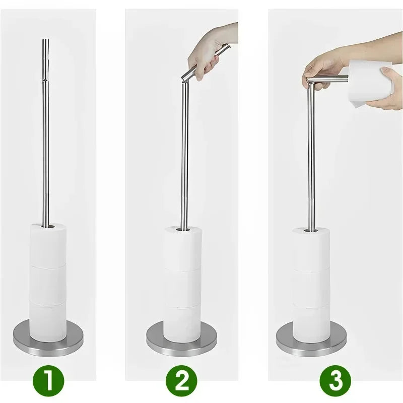 Stainless Steel Floor Paper Holder