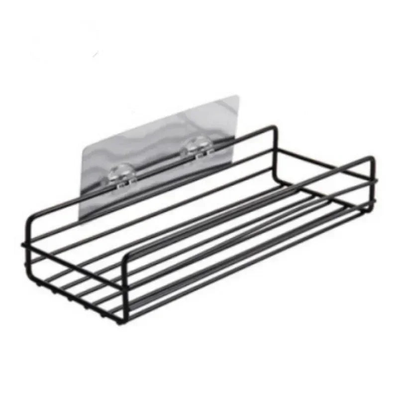 Japanese-Style Wrought Iron Bathroom Wall Shelf