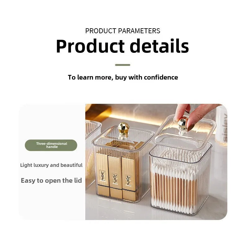 Transparent Desktop Makeup Organizer