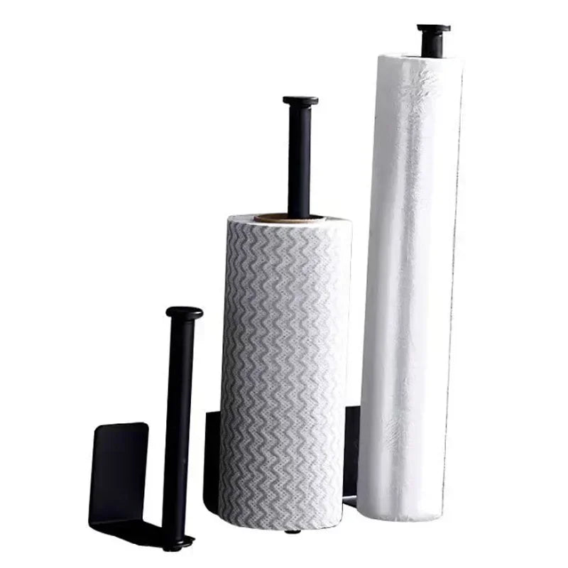 Stainless Steel Self-Adhesive Towel & Toilet Roll Holder – No Drills