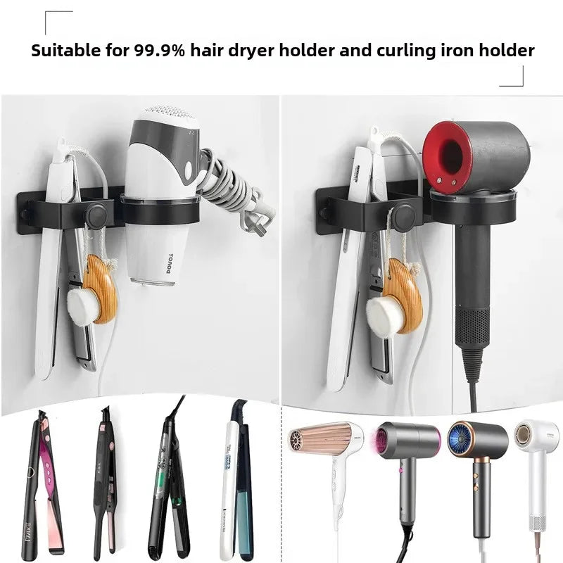 Wall-Mounted Hair Dryer Holder