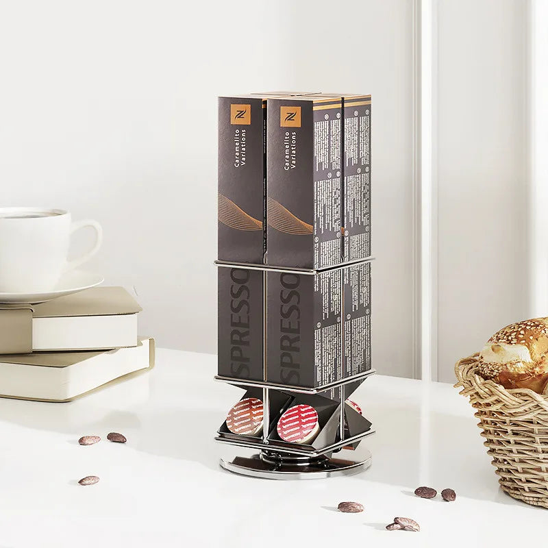 Rotating Coffee Capsule Storage Tower