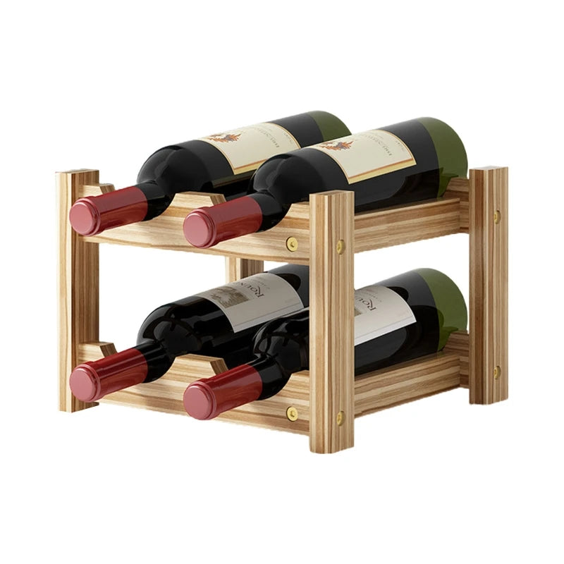 Standing Wooden Wine Rack Organizerr