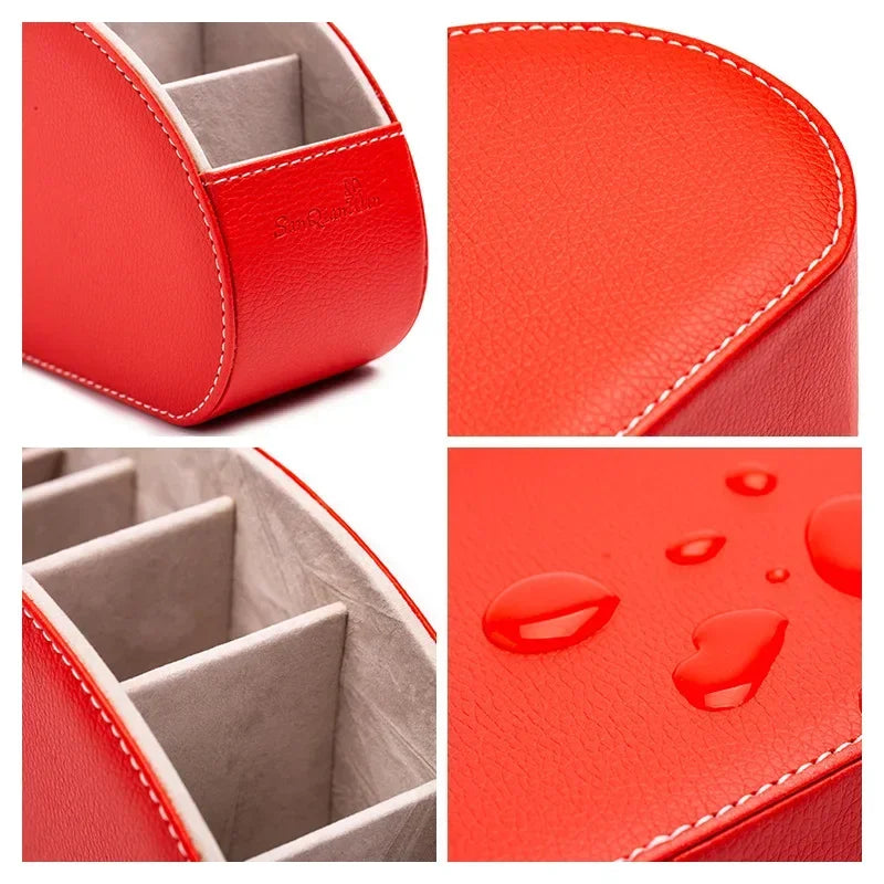 5-grid PU leather storage box
