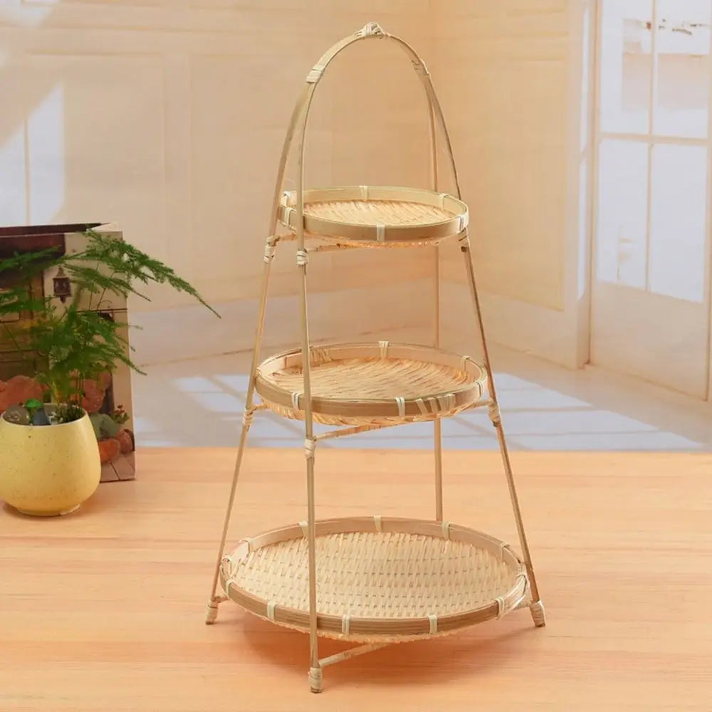 Multi-Layer Bamboo Woven Basket