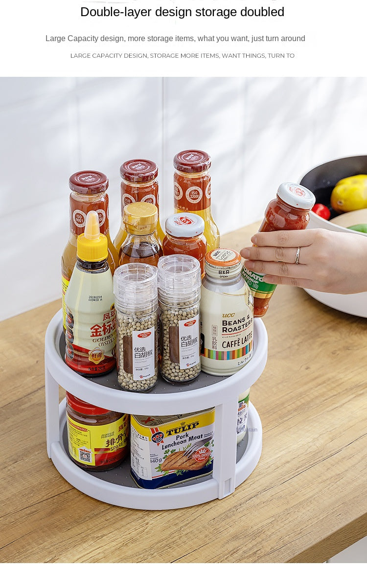 360° Rotating Anti-Slip Kitchen Storage Rack