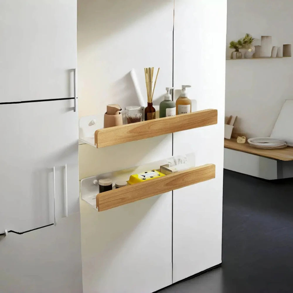 Rustic Wooden Kitchen Shelf