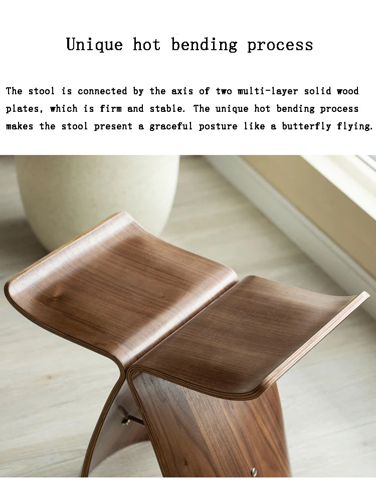Furniture Butterfly Stool Living Room Sofa Chair Porch Shoe Changing Stool Small Bench Creative Mobile Seat Chair For Leisure