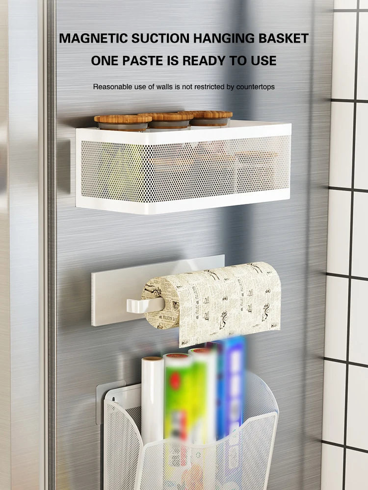 Space-Saving Magnetic Kitchen Rack