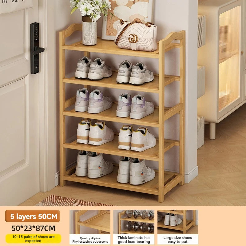 Multi-Layer Solid Wood Shoe Rack