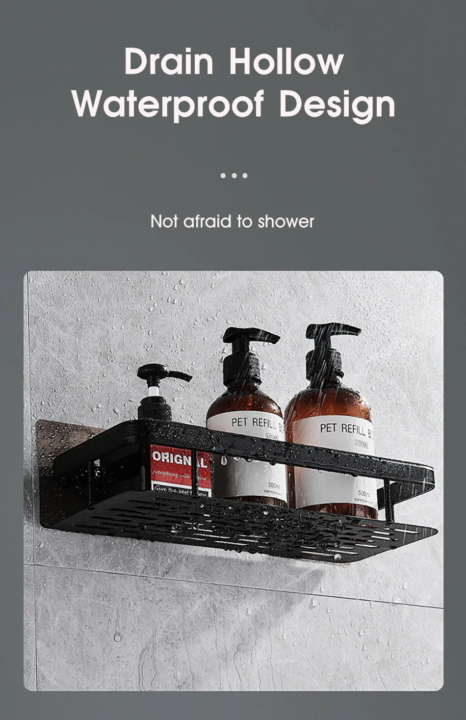 Modern  Bathroom Storage Rack - No-Drill