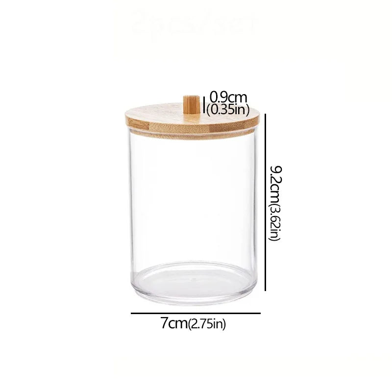 Clear Bathroom Storage Jar