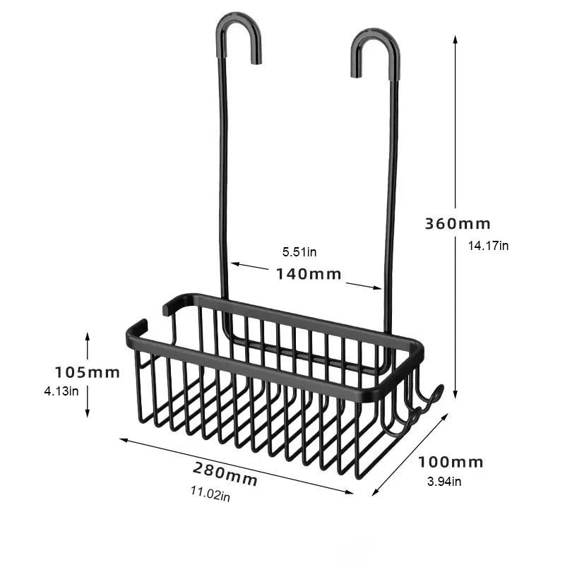 Bath Basket & Shampoo Rack Organizer