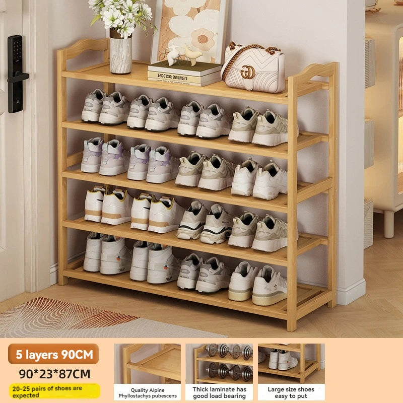 Multi-Layer Solid Wood Shoe Rack