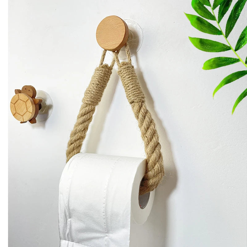 Minimalist Nail-Free Rope Paper Towel Holder