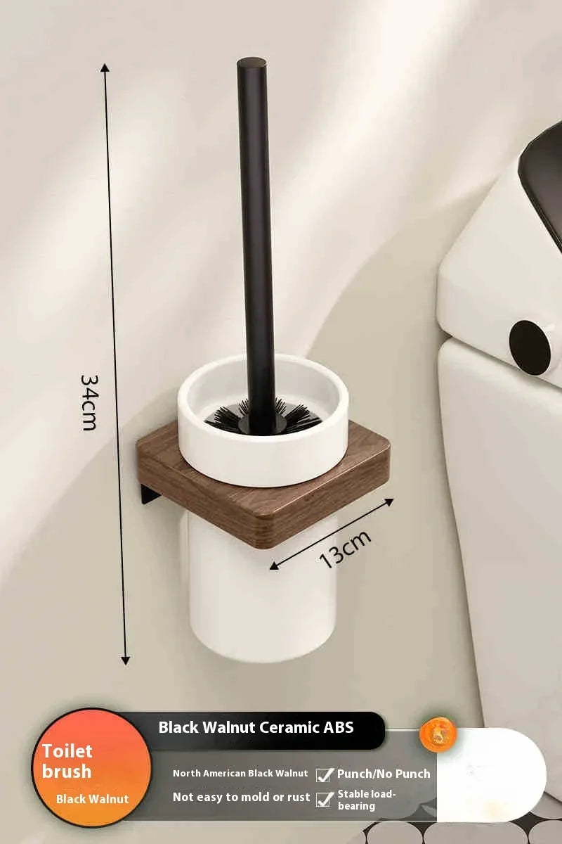 Walnut Wall-Mounted Towel Rack