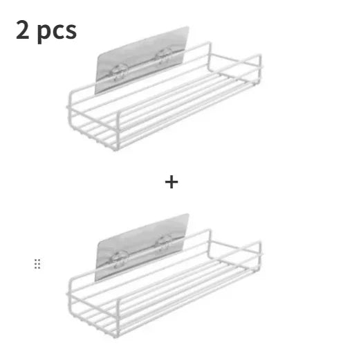 Japanese-Style Wrought Iron Bathroom Wall Shelf