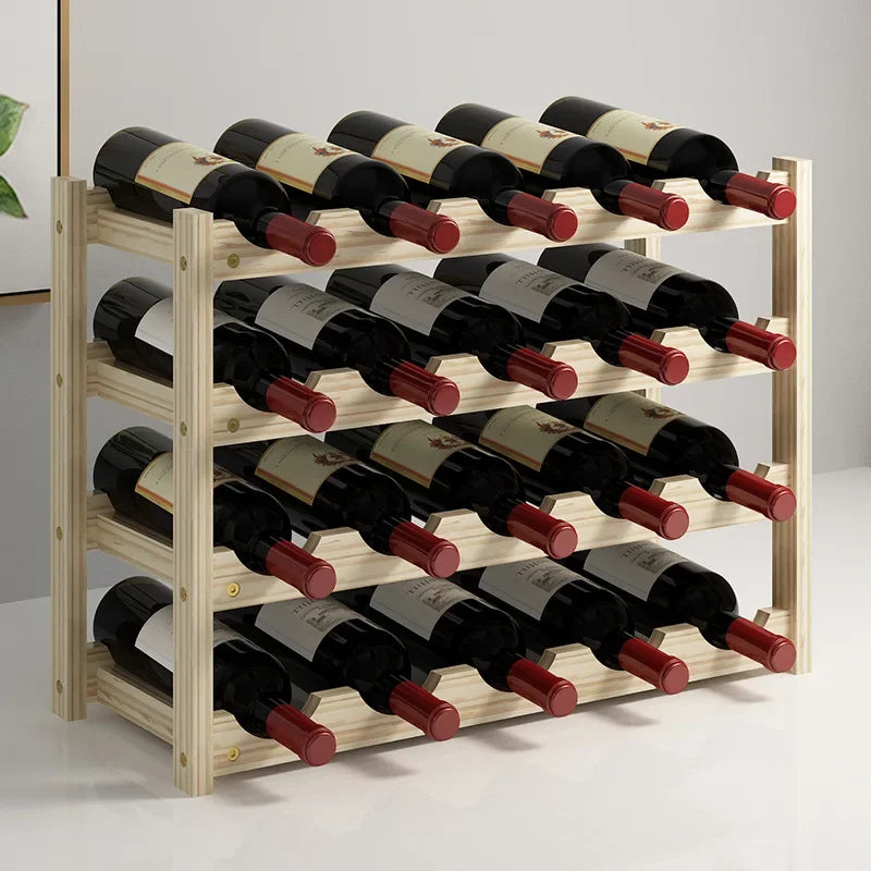 Solid Wood Wine Rack