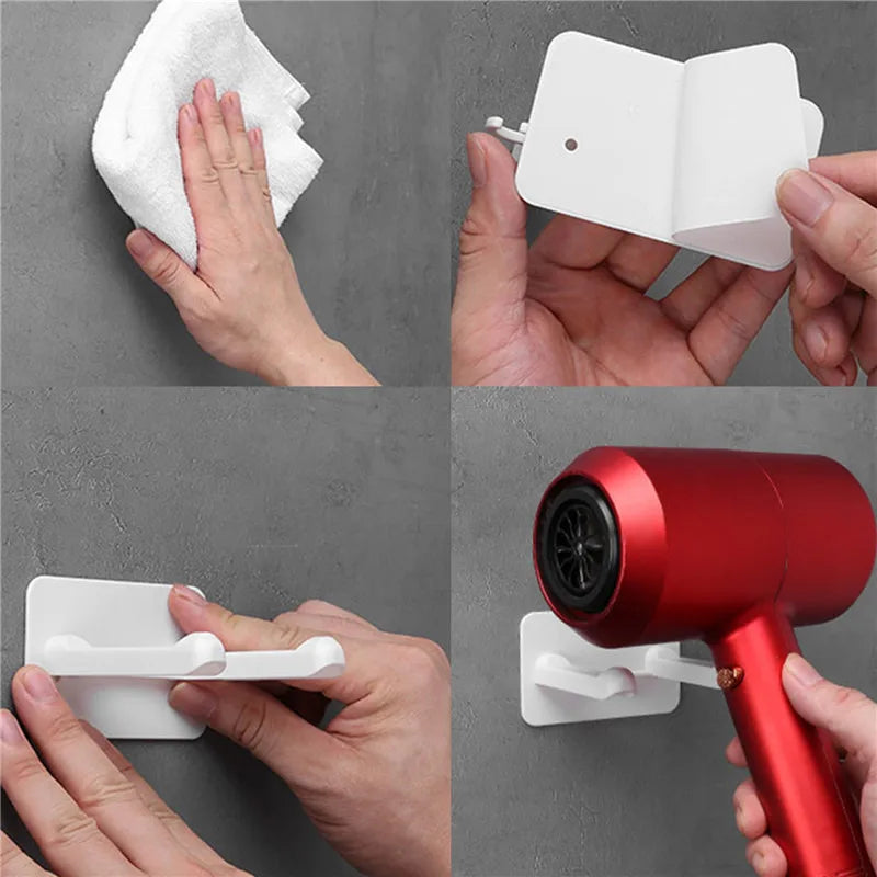 Space Aluminium Hair Dryer Holder & Organizer