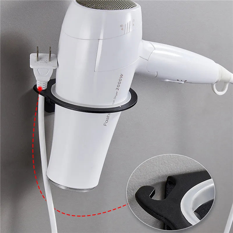 Space Aluminium Hair Dryer Holder & Organizer