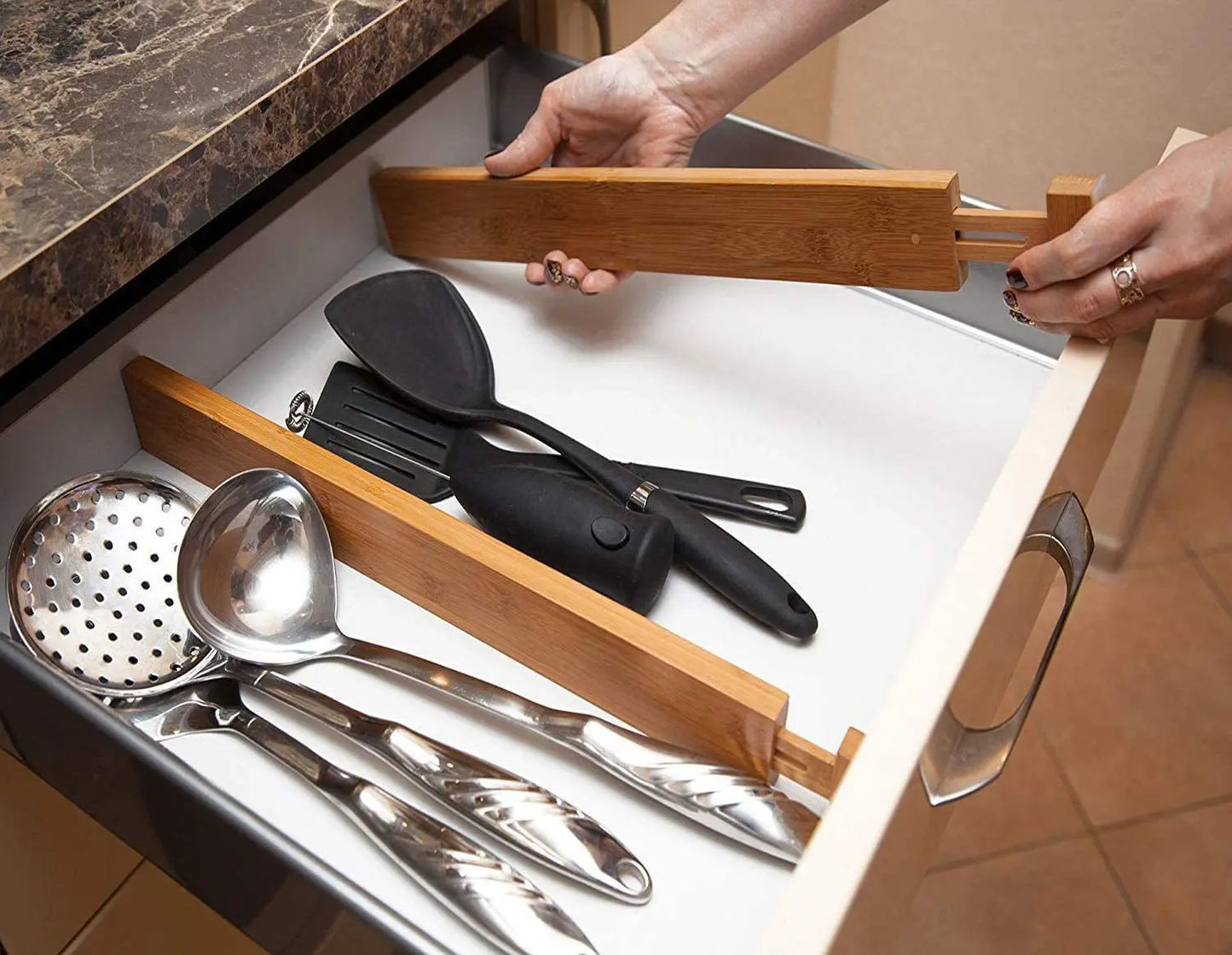 Adjustable Bamboo Drawer Dividers