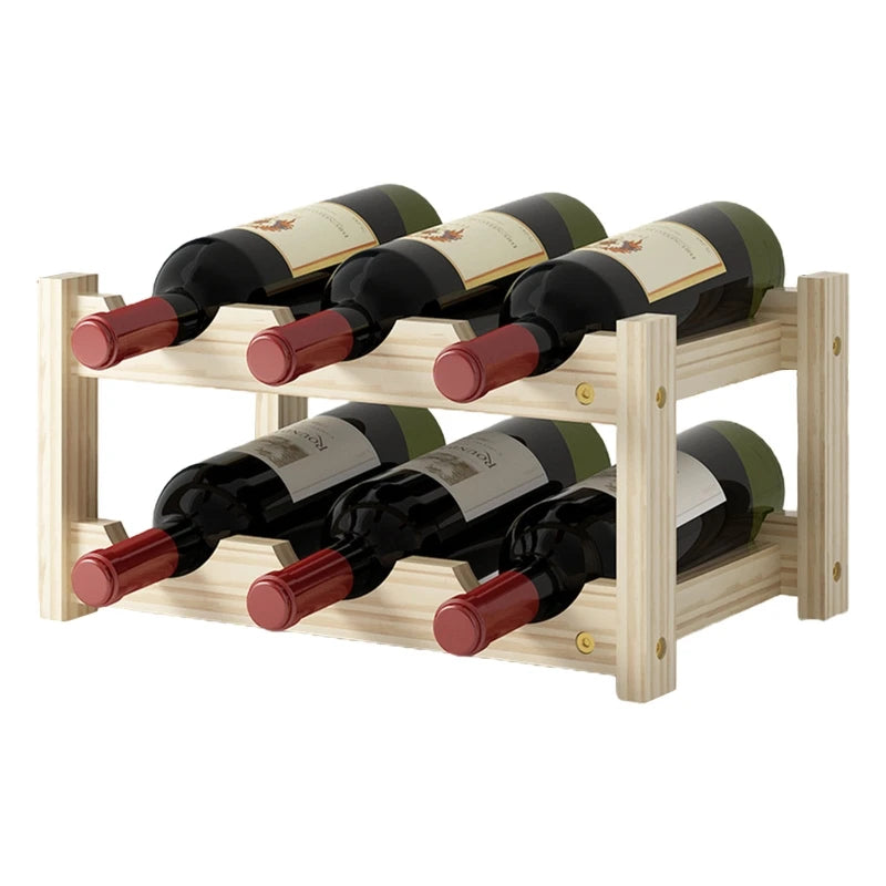 Standing Wooden Wine Rack Organizerr