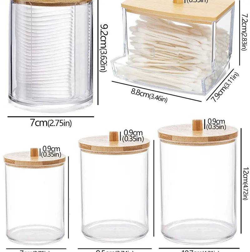 Clear Bathroom Storage Jar