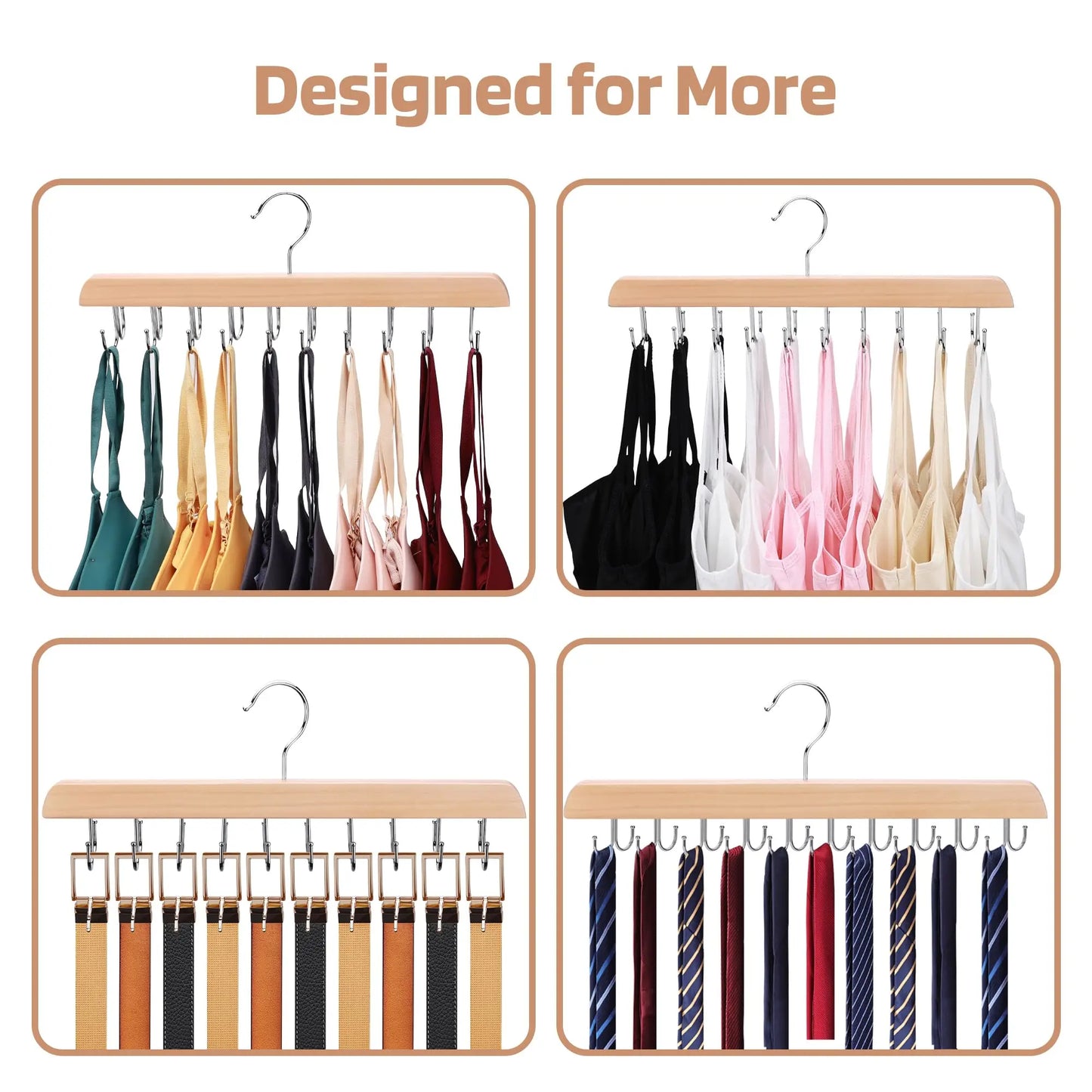 Space-Saving Wooden Hanger