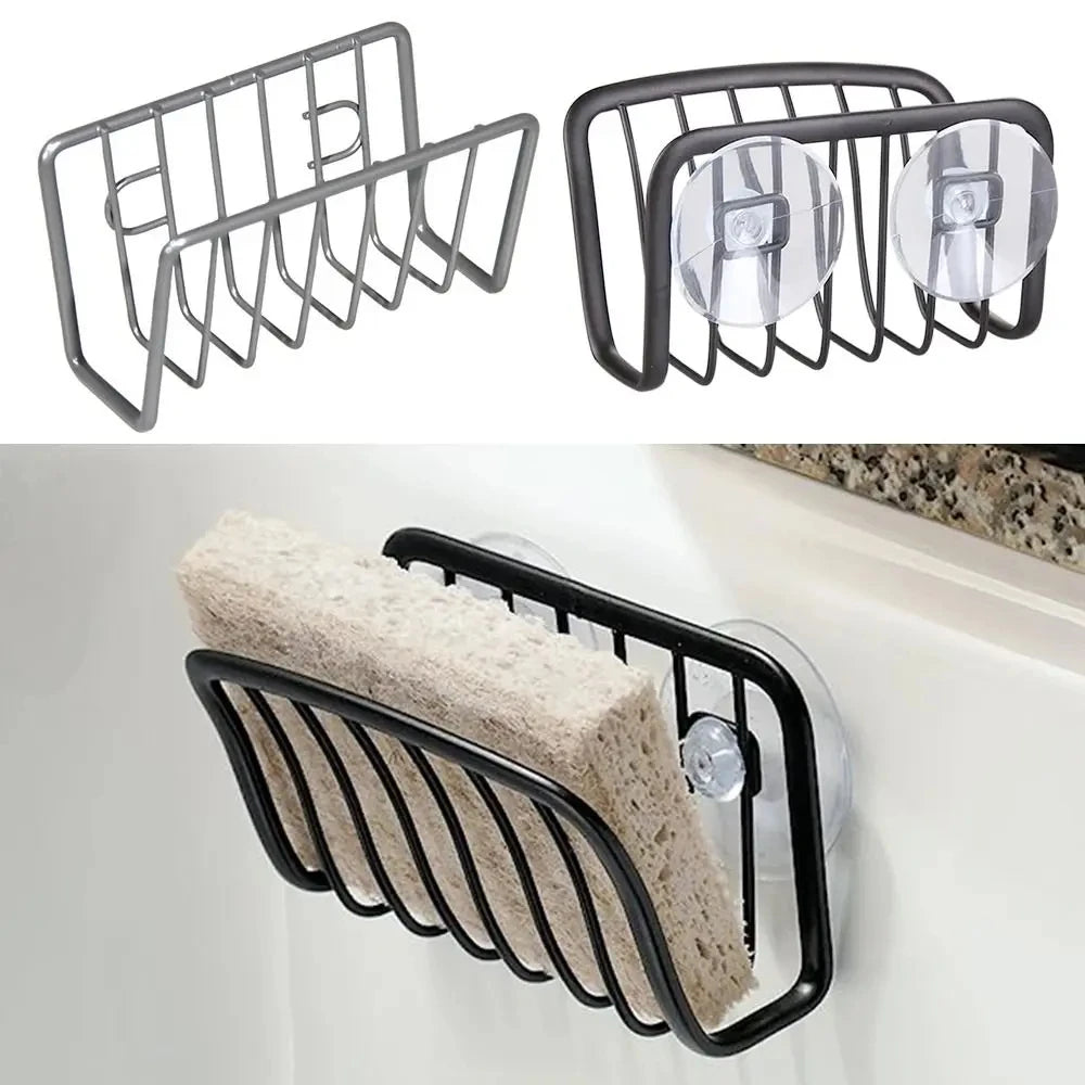 Stainless Steel Sink Sponge & Rag Organizer