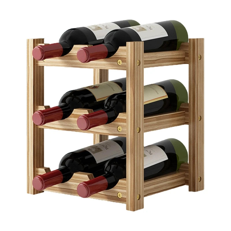 Standing Wooden Wine Rack Organizerr