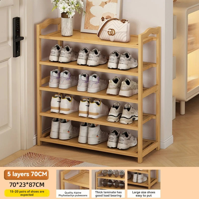 Multi-Layer Solid Wood Shoe Rack